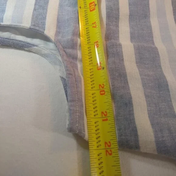 BeachLunchLounge Collection L A-line striped dress pastel white/light blue - Picture 6 of 13